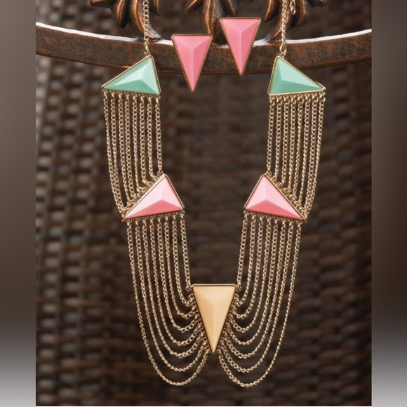 BEAUTIFUL MODERN ART DECO JEWELRY SET - Picture 2 of 5